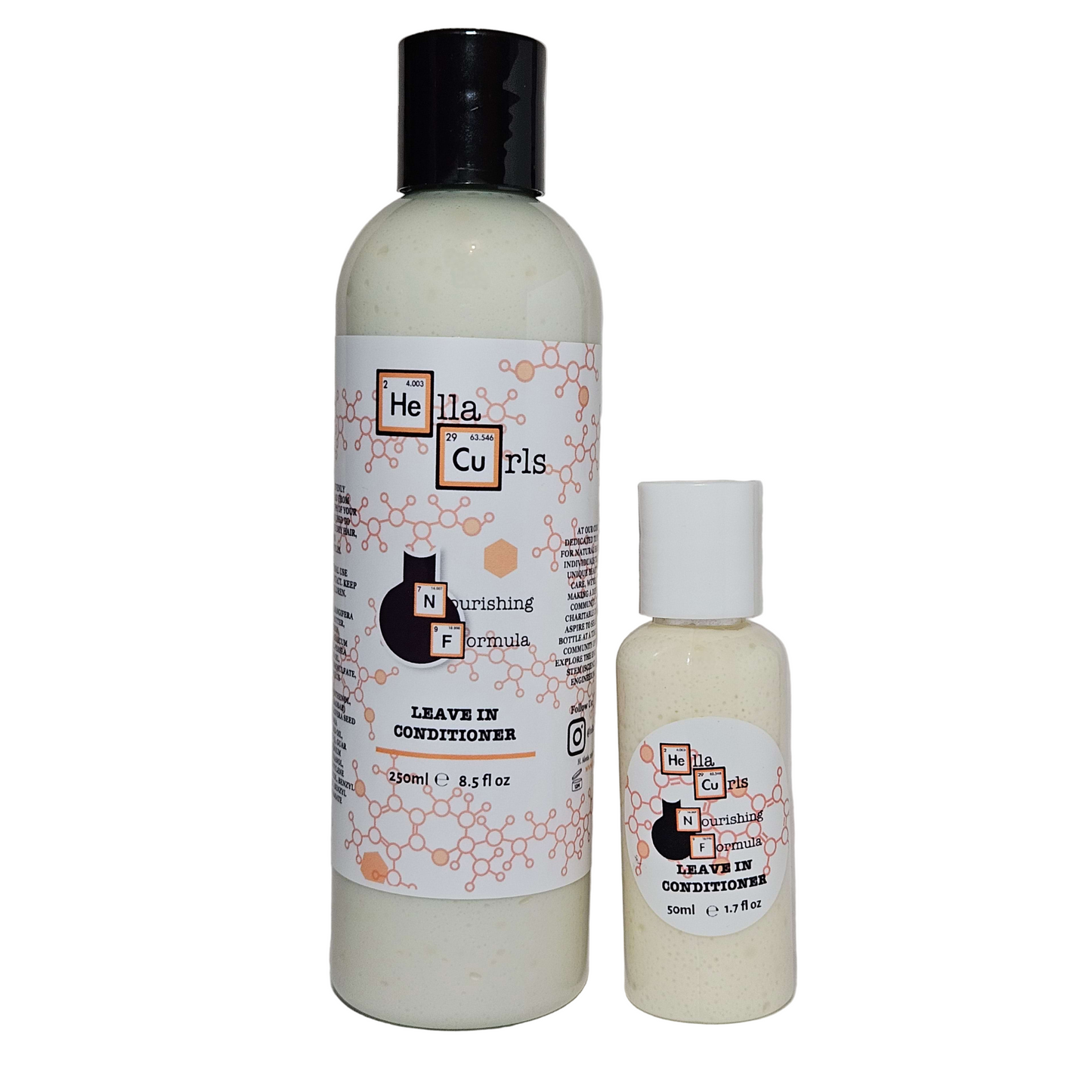 Leave in conditioner on a white background