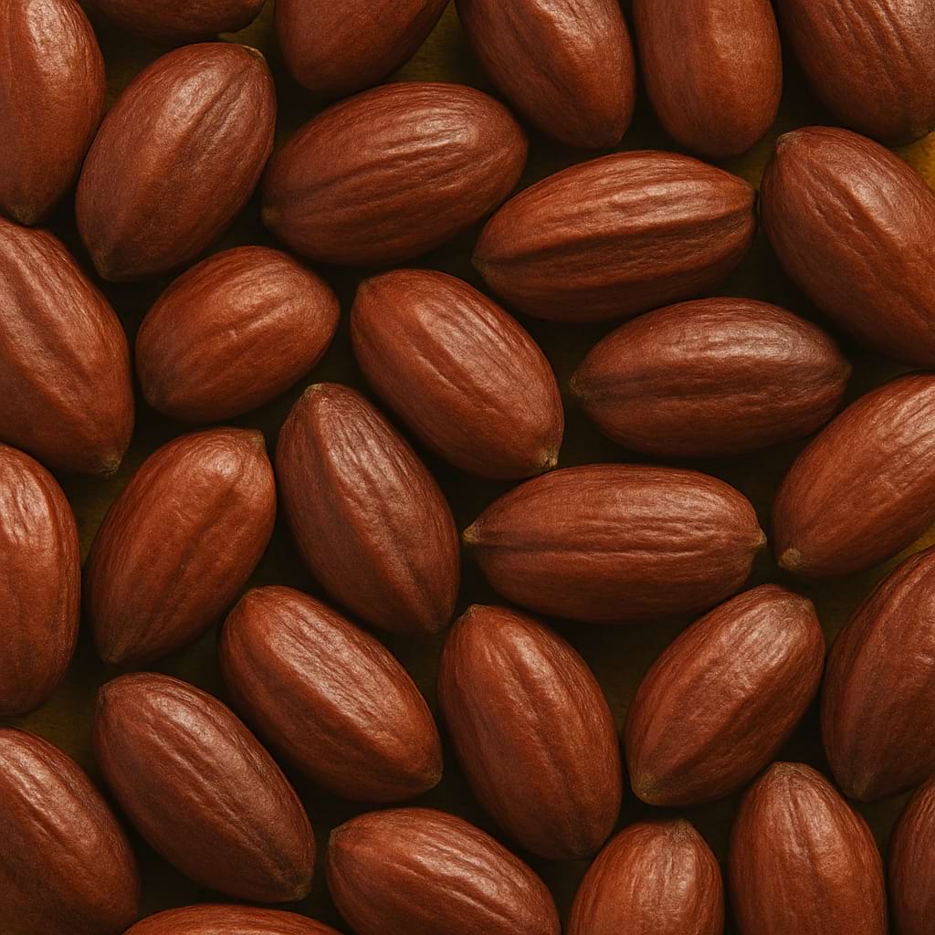 Close-up of jojoba arranged in a pattern
