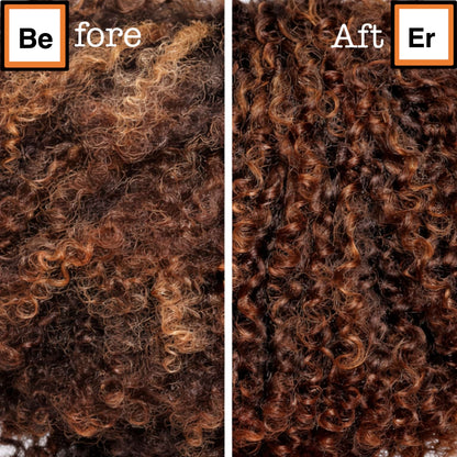 Before and after using Leave in conditioner on 3C curly hair