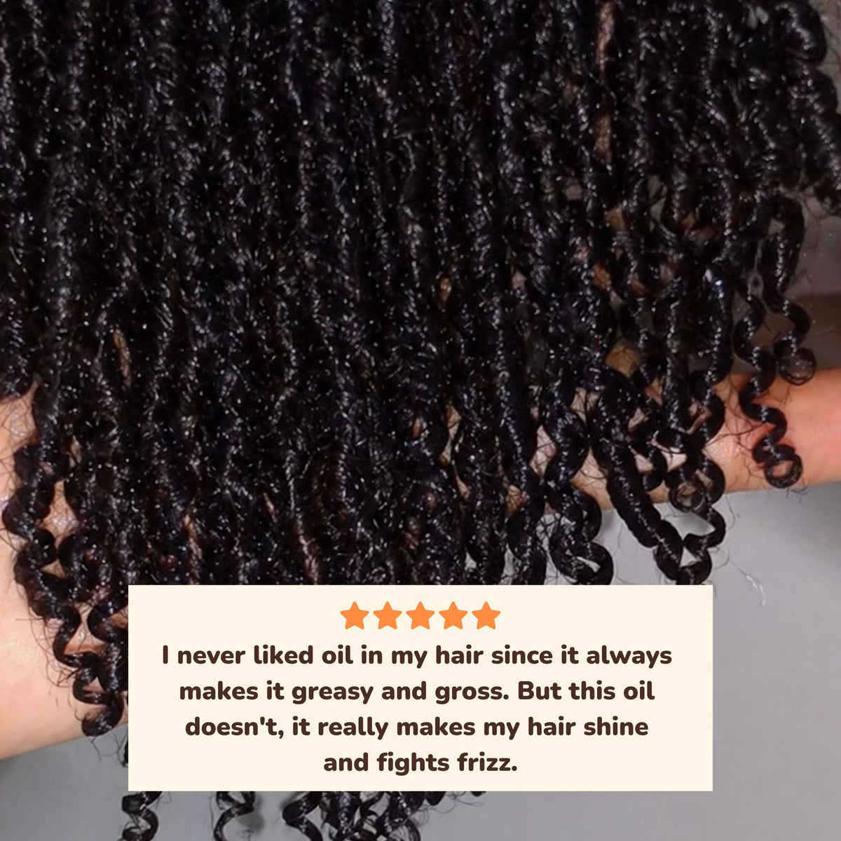 Five star review for Sealing Formula Hair Oil