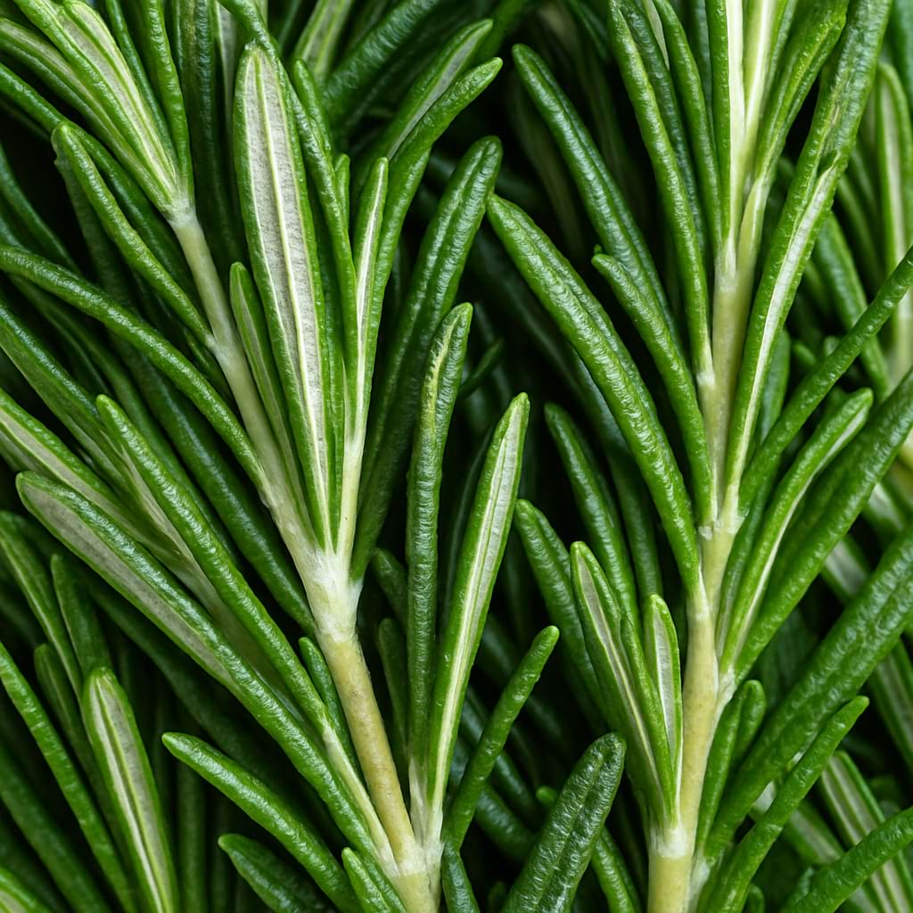 Close-up of green rosemary leaves